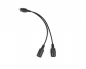 Preview: Y-connection cable 5-pin DIN M+2xW for Softline helmet speaker sets smooth shielded