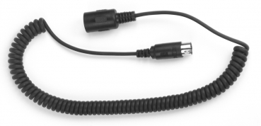 Verbindungskabel 5-pol DIN (M+W) für Harley-Davidson® Headsets und Radios von 1989-1997, spiralisiert, geschirmt, 1:1 kontaktiert